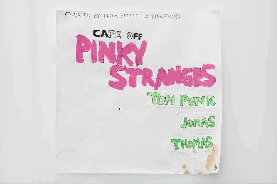 A second view of the handmade Pinky Stranges story cover.